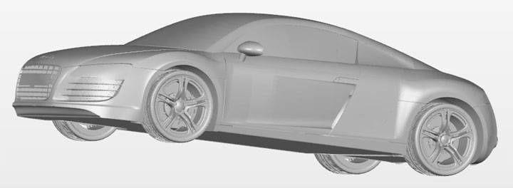 GrabCAD Audi R8 voiture miniature imprimante 3D