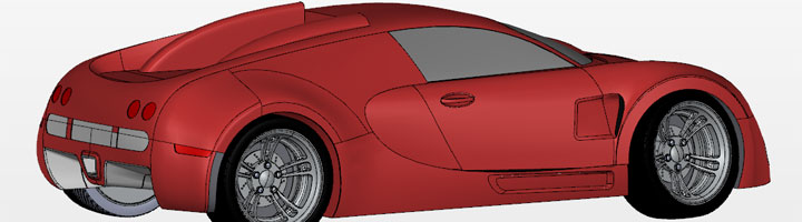 GrabCAD Bugatti Veyron voiture miniature imprimante 3D