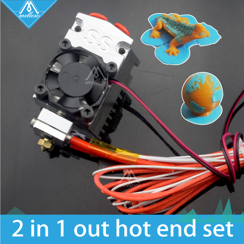 Chaud! 12 v/24 v Cyclope et Chimère Extrudeuse 2 Dans 1 Sur 2 couleurs Hotend Bowden avec Titan/Bouledogue Extrudeuse pour 3D Imprimante I3