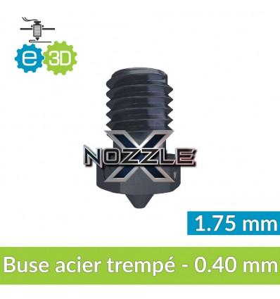 Nozzle X - V6 1.75 mm 0.40 mm - E3D - Buse acier trempÃ© nouvelle gÃ©nÃ©ration