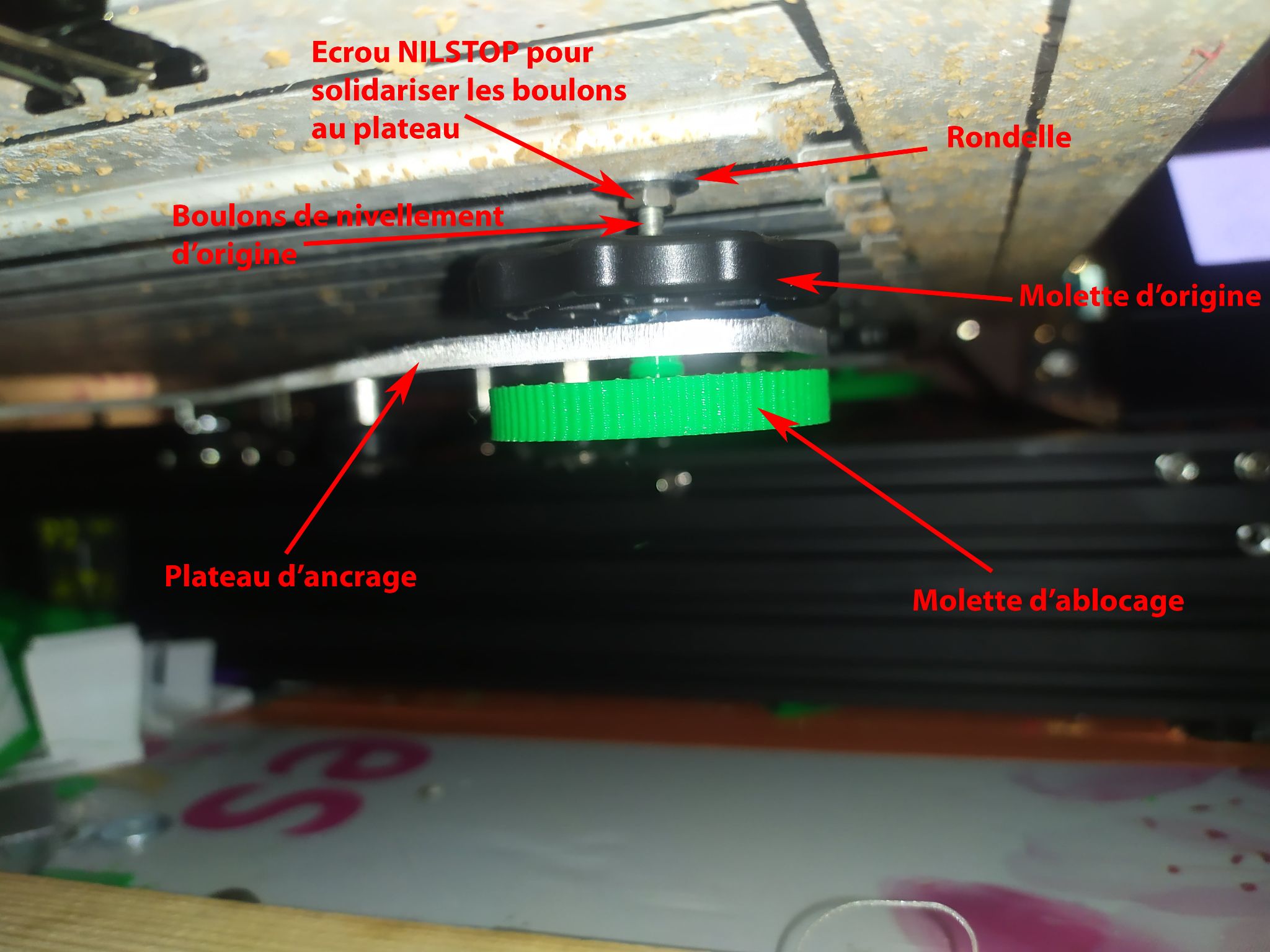 Tuto Amélioration système de nivellement sans ressort ni cale silicone pour  supprimer les plateaux bombés / déformés (toutes imprimantes) pour 0€ ou  presque! - Tenlog - Forum pour les imprimantes 3D et l'impression 3D