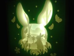 "Floral Bunny Easter 3D Shadow Box" de "tinidesign"