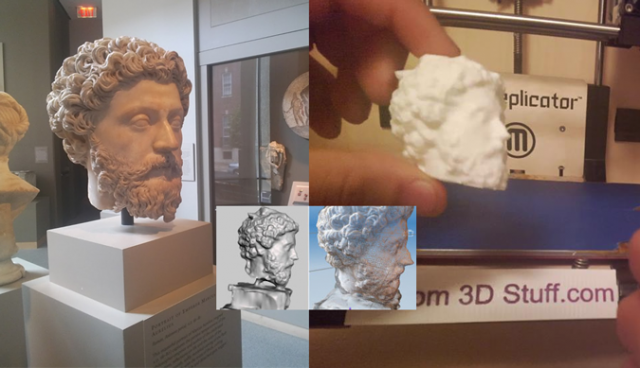 Statue de Marcus Aurelius scannée et imprimée en 3D