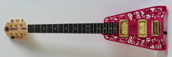 scarab 3d printed guitar