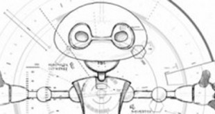 Croquis de Jimmy le robot imprimé en 3D