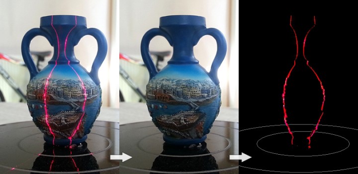 Numérisation d'un vase avec le scanner 3D Rubicon