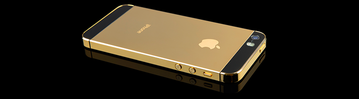 iPhone 5S imprimé en 3D avec de l'or