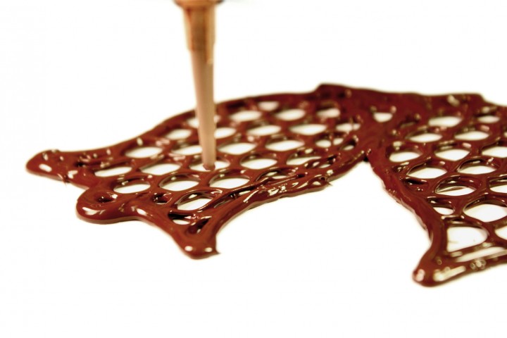 Zoom impression 3D chocolat