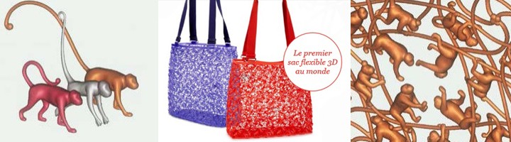 kipling 3d printed bag