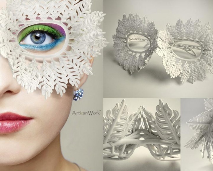 3Dprinted fashion photo défilé mode imprimante 3D masque loup