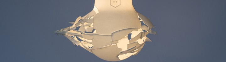 ampoule cassée imprimée en 3D