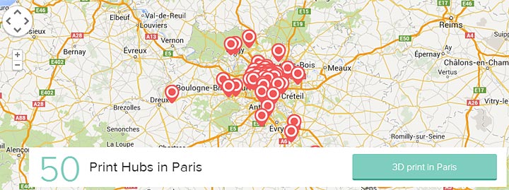 3DHubs carte Paris