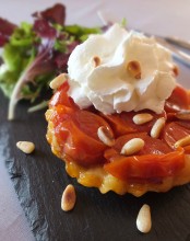 Tartelette tomate chantilly de basilic