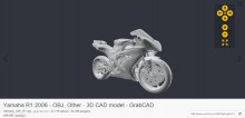 Moto Yamaha R1 en 3D