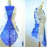 La robe SHIGO imprimée en 3D sur un mannequin couture