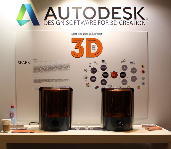 Stand Autodesk avec l'imprimante 3D Spark