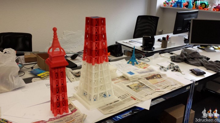 Sommet de la tour Eiffel imprimée en 3D