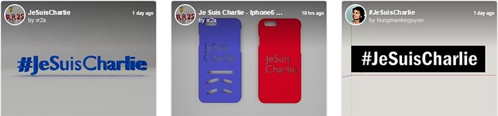 jesuischarlie Charlie Hebdo imprimante 3D