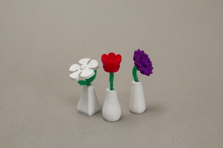 Petites fleurs imprimées en 3D pour la Saint Valentin