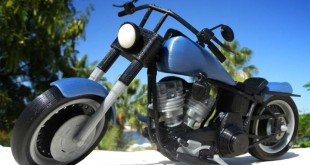 photo moto Harley Davidson Fat Boy miniature imprimée en 3D