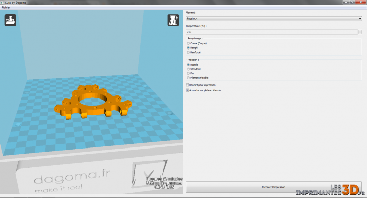 Le logiciel "Cura by Dagoma".