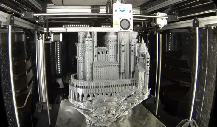 photo imprimante 3D Trideo PrintBox Max chateau medieval miniature