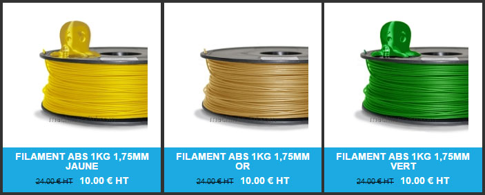 promo soldes filament ABS PLA acheter pas cher