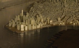 Zoom sur la ville de Manhattan imprimée en 3D
