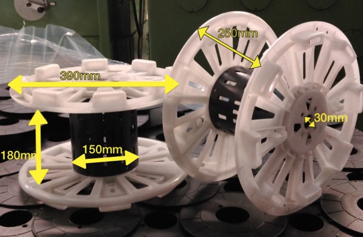 Dimensions de la grosse bobine de 10 kg