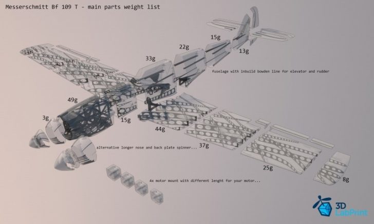 Plan du Messerschmitt Bf 109T