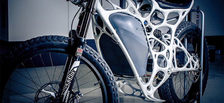 photo moto imprimée en 3D Light Rider APWorks Airbus
