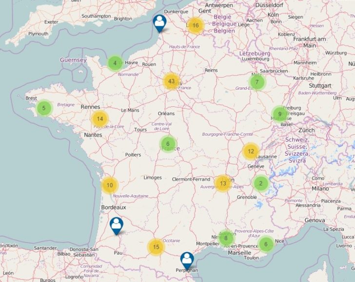 Carte des makers en France