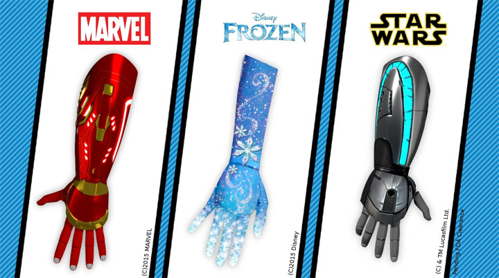 open bionics prothèse de main bionique Disney Marvel Star Wars
