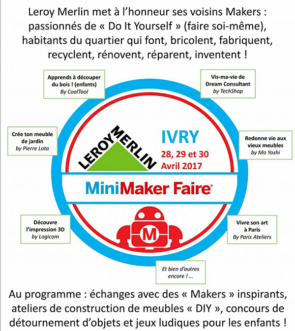 Mini Maker Faire Leroy Merlin Ivry sur Seine