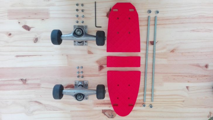 skateboard imprimé en 3D