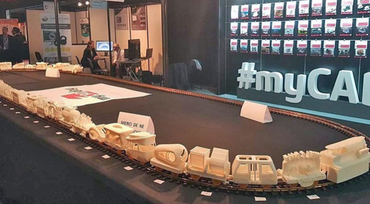 Un train miniature géant imprimé en 3D