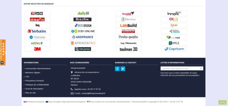 Filimprimante3D 2017 les marques