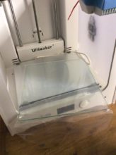 Le plateau de verre de l'ultimaker 3