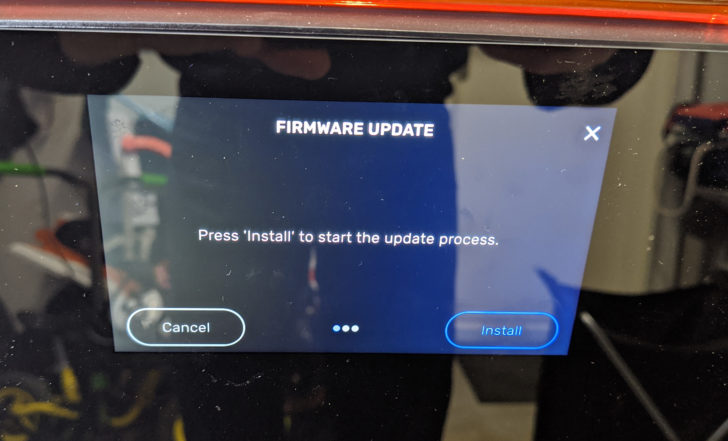 firmware update formlabs form 3 start