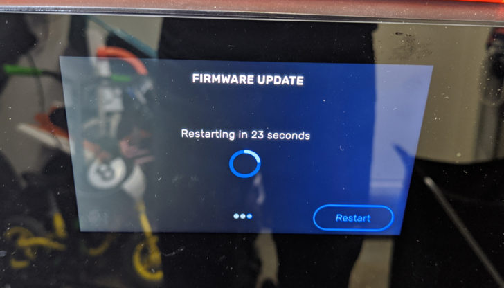 firmware update formlabs form 3 restart