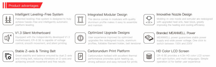 creality cr-6 se avantages