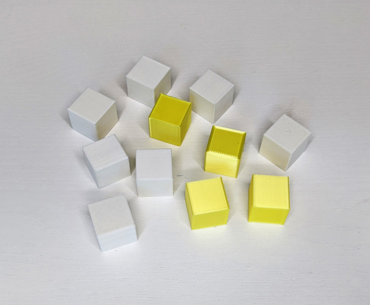 cubes imprimés en 3d