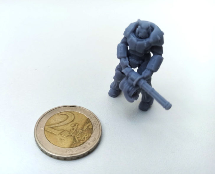Micro figurine imprimée en 3D résine
