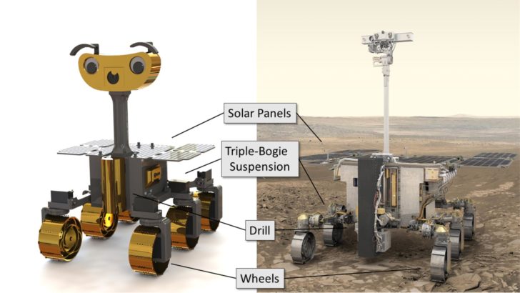 robot spatial Mars ExoMy rover 3D