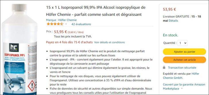 L'alcool isopropylique – qu'est-ce que c'est et à quoi sert-il