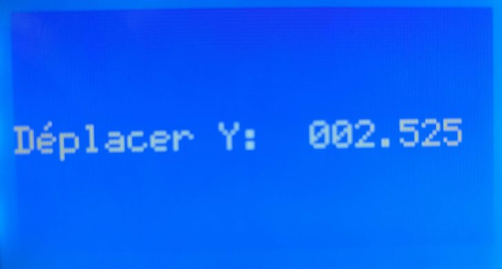 déplacement de l'axe Y