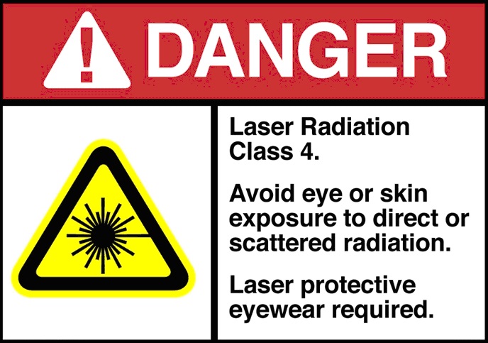 danger radiation laser classe 4