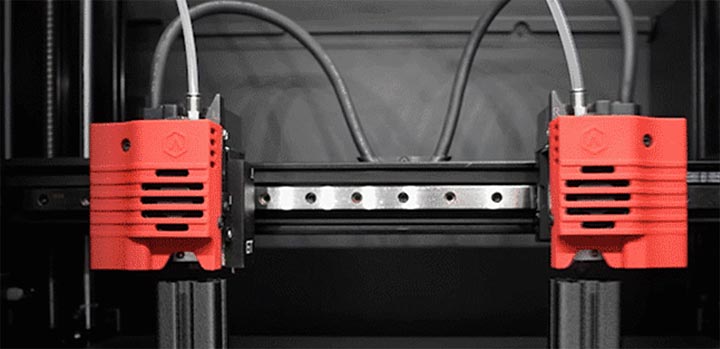 Raise3D E2CF IDEX dual direct drive