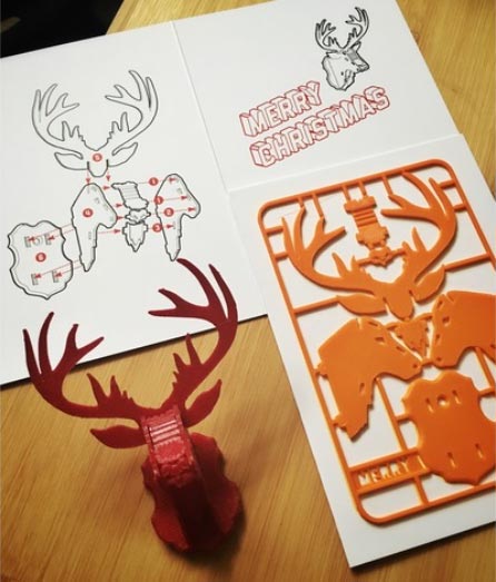 imprimer renne Noel 3D