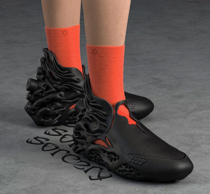 photo chaussure 3D design défilé de mode